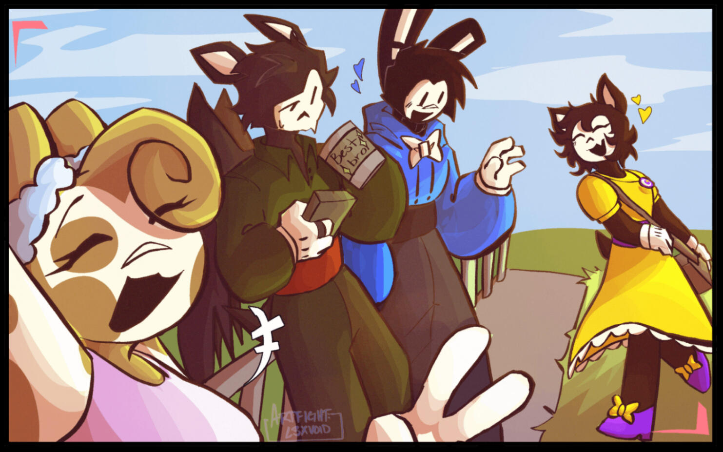 Evelyn, Adam, Bonsty, Luna belongs to Bonsty